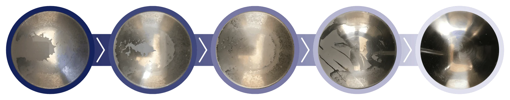 Kettle base showing sedimented limescale that settles instead of bonding