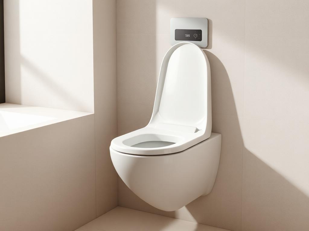Wall-hung smart toilet with electronic control panel