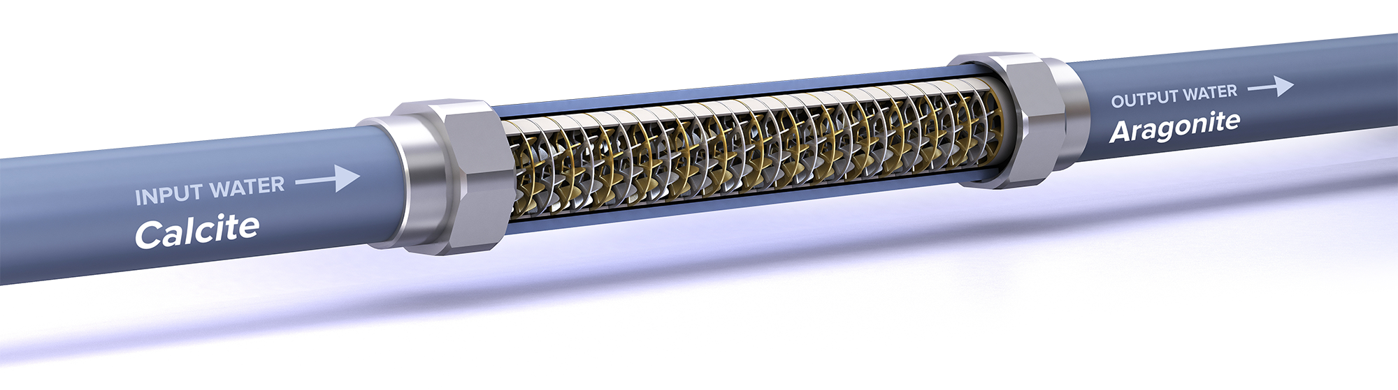 Flow-section diagram showing water passing through the KalyxX RedLine chamber